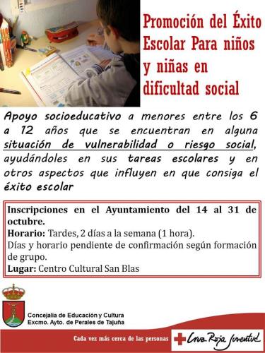 PROMOCIÓN DEL ÉXITO ESCOLAR PARA NIÑOS Y NIÑAS EN DIFICULTAD SOCIAL